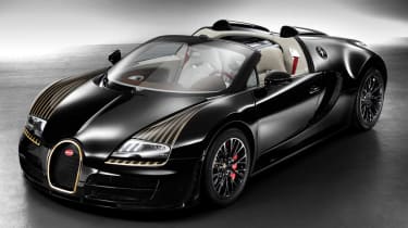 Bugatti威龙黑贝斯，传说系列模型显示在北京