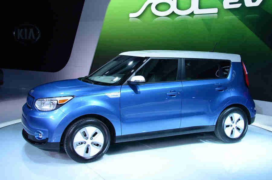 在芝加哥电机展上滚动Kia Soul Ev