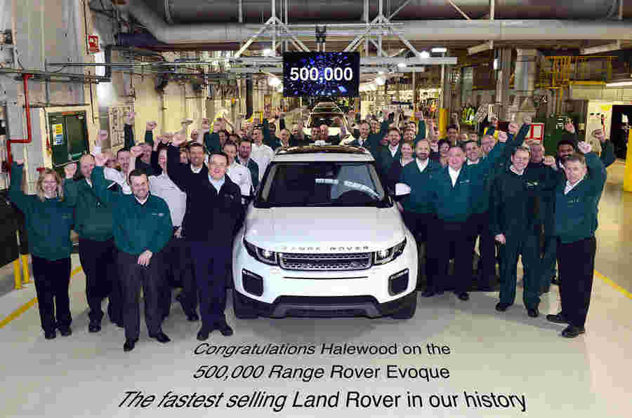 Ranger Rover Evoque击中500,000  -  Autocar的帮助