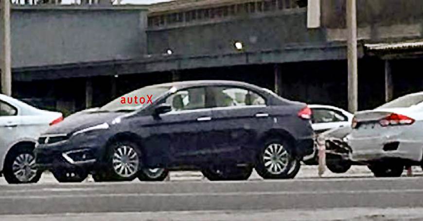 Maruti Suzuki Ciaz Facelift Spied Undisuised
