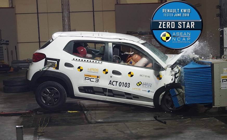 Renault Kwid在东盟NCAP崩溃测试中获得零星