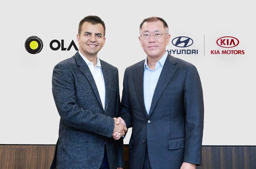 Hyundai，Kia在Ola投资了大约2000亿卢比