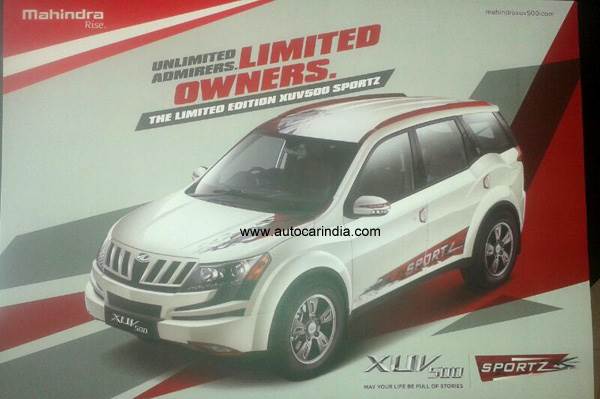 Mahindra Xuv500 Sportz限量版泄露