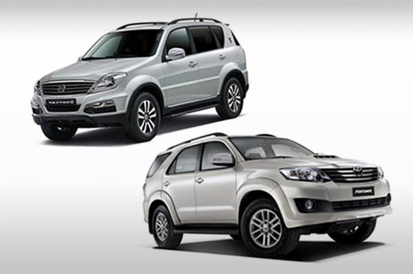 Ssangyong Rexton RX6 VS Toyota Fortuner 4x4 MT：规格比较