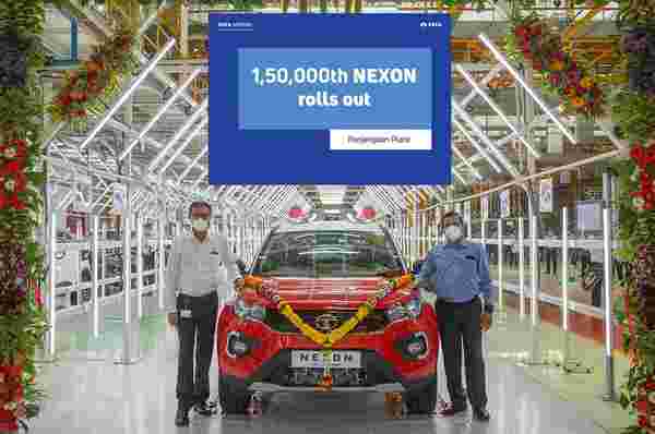 1,50,000个Tata Nexon滚下生产线