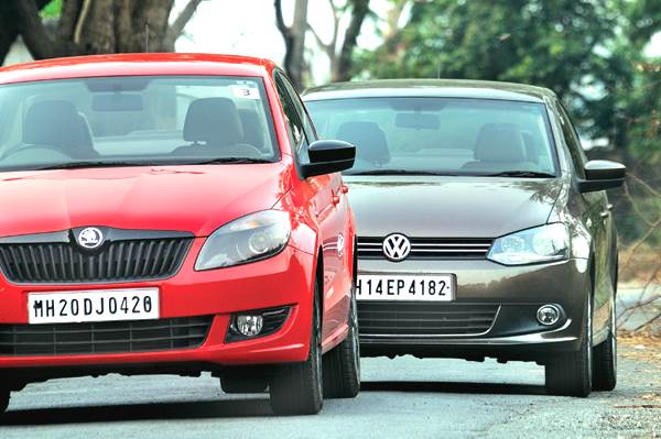 Volkswagen Vento Diesel汽车VS Skoda Rapid Diesel自动比较