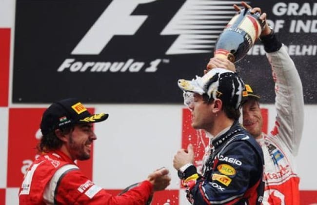 Sebastian Vettel赢得了第一个印度GP F1比赛