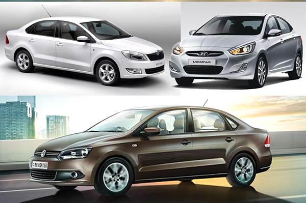 VWVento DSG与Skoda Rapid DSG VS Hyundai Verna：柴油规格比较