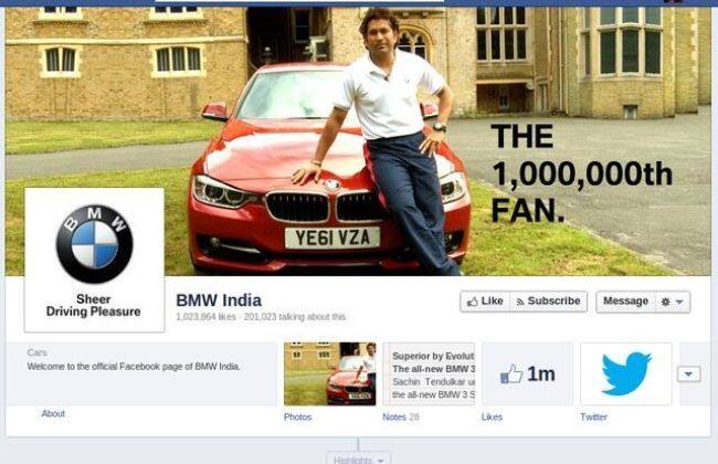 宝马印度在Facebook上纪录一百万个粉丝