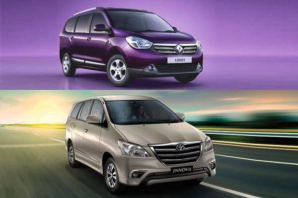 雷诺Lodgy VS Toyota Innova：价格和规格比较