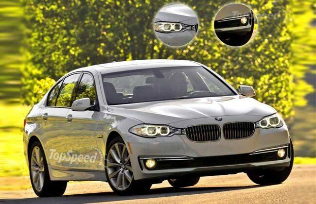 BMW 5系列的平移在法兰克福2013年显示