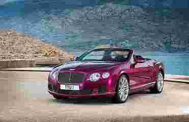 Bentley Continental GT速度敞篷车揭开;最高速度 -  325kmp.