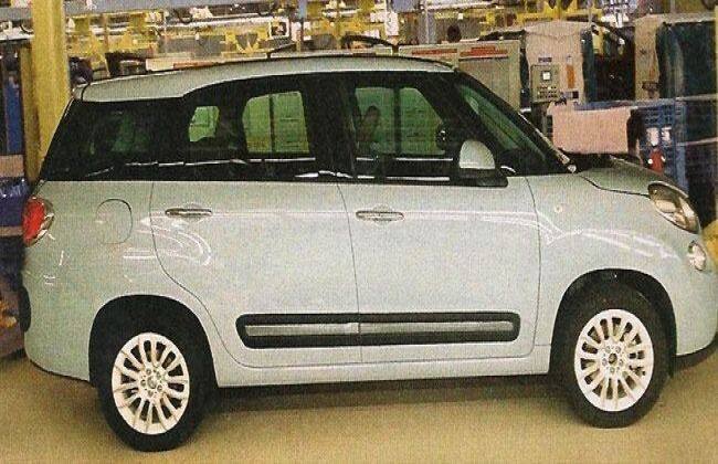 Fiat 500xl MPV发现，在印度的竞争对手Maruti铃木Eartiga