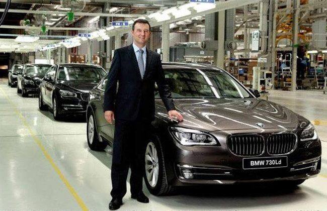 首先局部组装的BMW 7系列从Chennai单位滚出来