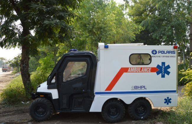 Polaris越野救护车在德里展示
