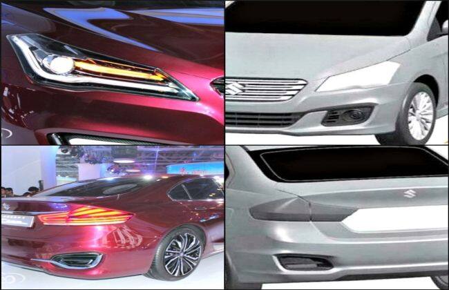 Maruti Suzuki'CIAZ'生产轿车专利图片 - 泄露