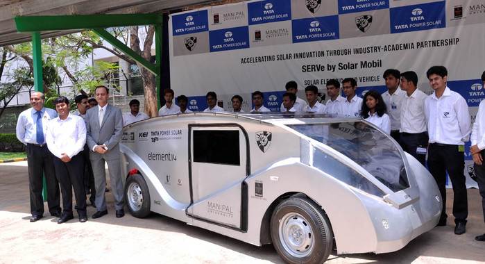 宣传大学和塔塔电力太阳能推出太阳能汽车原型