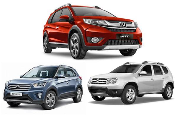 Honda BR-V VS Hyundai Creta VS Renault Duster：规格比较