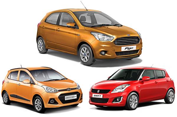 New Ford Figo VS Swift VS Grand I10  - 规格比较