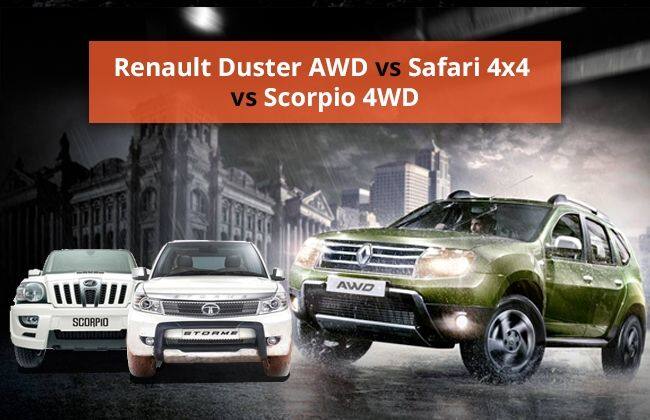 Renault Duster AWD using Safari 4x4 and Scorpio 4WD