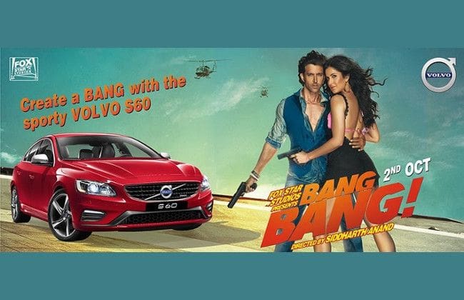 沃尔沃S60以Hrithik-Katrina Starrer Bang Bang爆炸