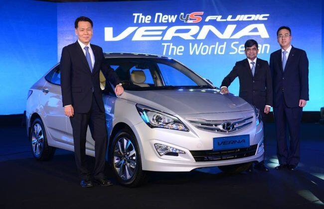 Hyundai在Rs 7.73 Lac达到4卢比的Fluidic Verna Facelift