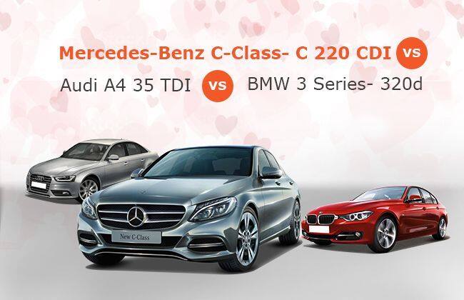 梅赛德斯 - 奔驰C-Class-C 220 CDI VS奥迪A4 35 TDI VS BMW 3系列-320D