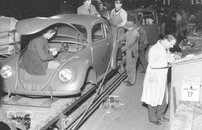 VW正在庆祝第一个甲虫滚动生产线的70周年