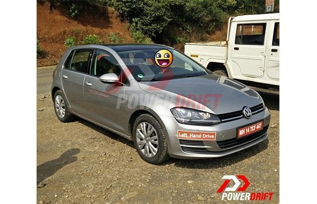 Mark-7 Volkswagen高尔夫在印度街道上窥探;这是abarth punto效果吗？