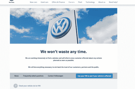 VW，奥迪启动网站检查受影响的汽车