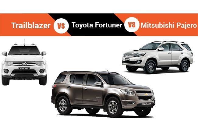 Chevrolet Trailblazer vs Toyota Fortuner vs Mitsubishi Pajero Sport  - 谁是强大的？