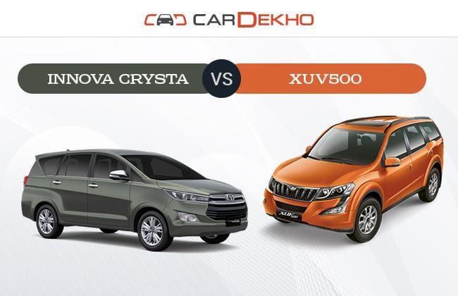 Innova Crysta vs xuv500：哪一个挑选？