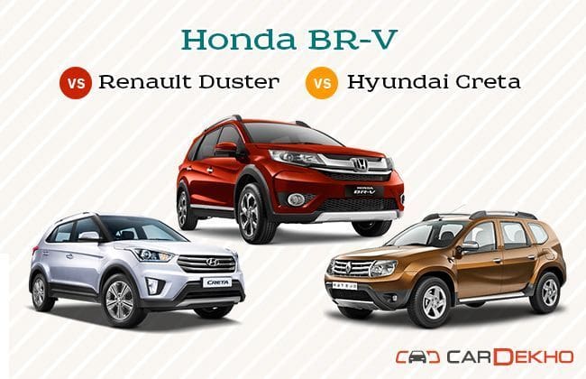 比较：本田BR-V VS Renault Duster VS Hyundai Creta