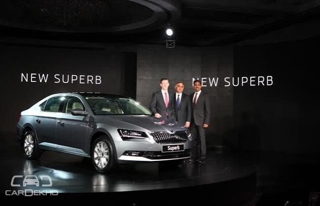 新的Skoda Superb在卢比上发起。22.68 Lac.