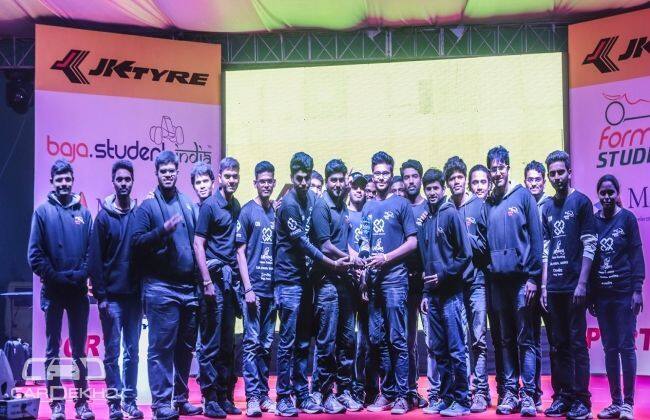 JK Tire Baja学生印度2016年结束，浦那队队宣布冠军