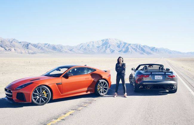 Jaguar F型SVR与Michelle Rodriguez一起快速而愤怒