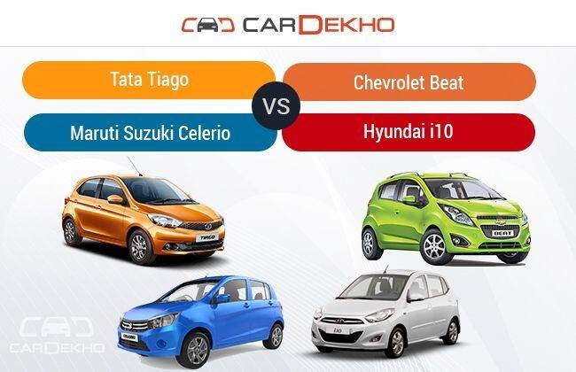 掀背车战斗：Tiago vs beat vs celerio vs i10