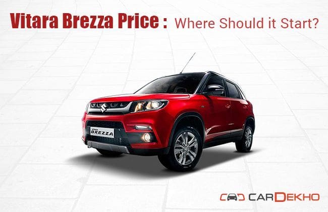 Vitara Brezza价格：它应该什么开始？