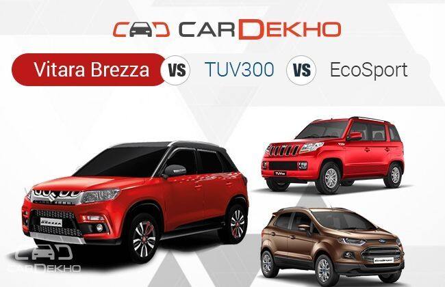 比较：Vitara Brezza VS Tuv300 VS Ecosport