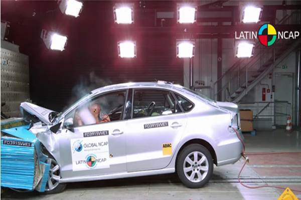 Volkswagen Vento在拉丁语NCAP测试中得分最高的安全评级