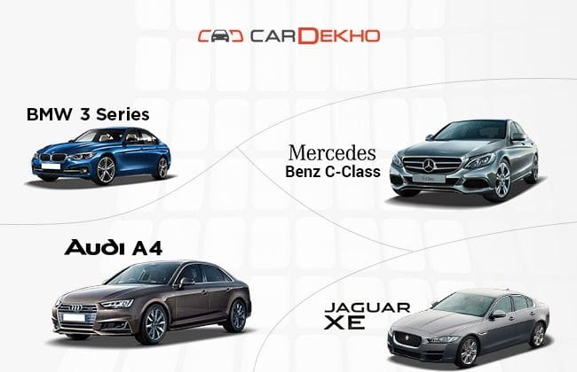 宝马3系列VS梅赛德斯 - 奔驰C-Class VS奥迪A4 VS Jaguar XE  - 汽油规格比较