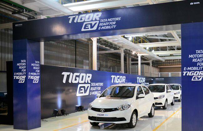 Tata Tigor EV滚出Sanand Factory