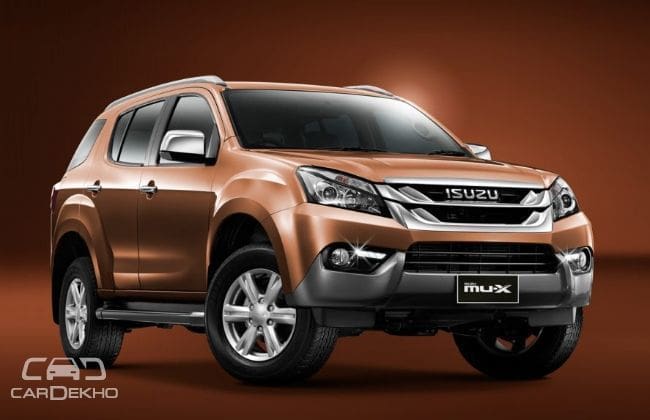 isuzu mu-x从2018年1月1日起耗费Lakh