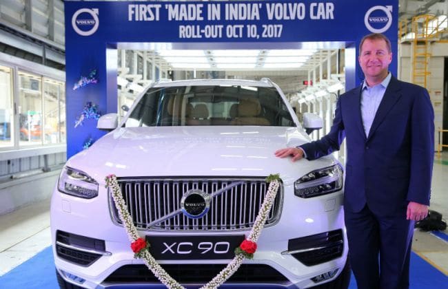首先在印度制造沃尔沃汽车卷出厂