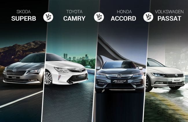 2017年11月销售比较：Superb VS Camry VS Accord VS Passat