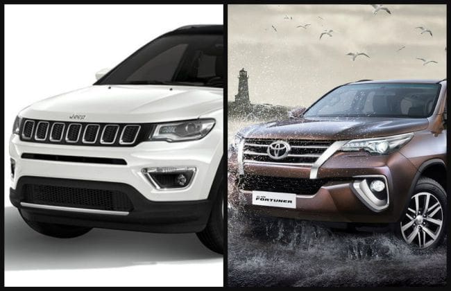 Jeep Compass VS Toyota Fortuner：规格和特点比较