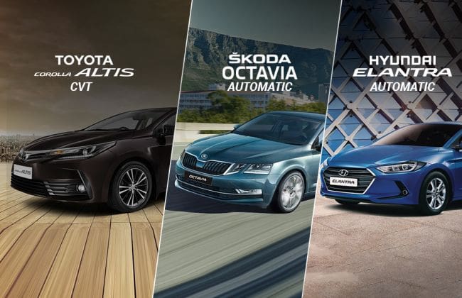 丰田卡罗拉Altis CVT VS Hyundai Elantra自动VS Skoda Octavia DSG：真实世界表现比较