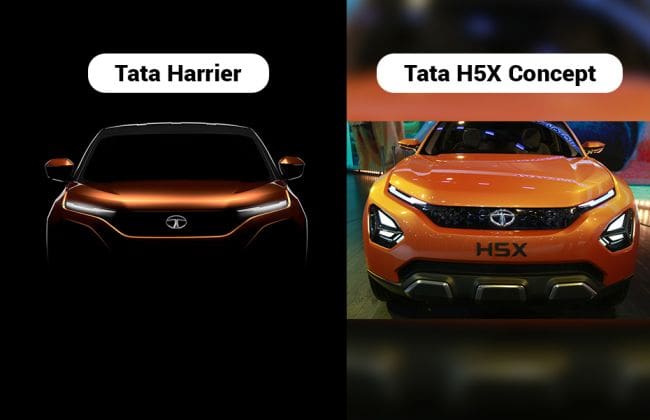 Tata Harrier vs Tata H5x：它的外表如何发展