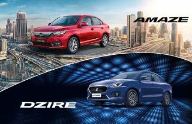 2018 HONDA Amaze VS Maruti Dzire  - 哪辆车提供更好的空间