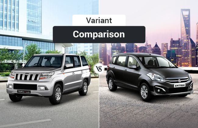 Mahindra Tuv300 Plus VS Maruti Eartiga：变体比较